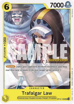 Trafalgar Law (106) (OP12-106) - [Legacy of the Master Release Event Cards]
