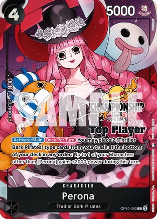 Perona (CS 25-26 Top Player Pack) (OP10-092) - [One Piece Promotion Cards] Foil