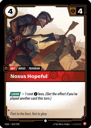 Noxus Hopeful (012/298) - Riftbound - [Origins] Foil