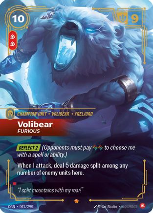 Volibear - Furious (041/298) - Riftbound - [Origins] Foil