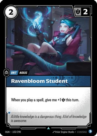 Ravenbloom Student (103/298) - Riftbound - [Origins]
