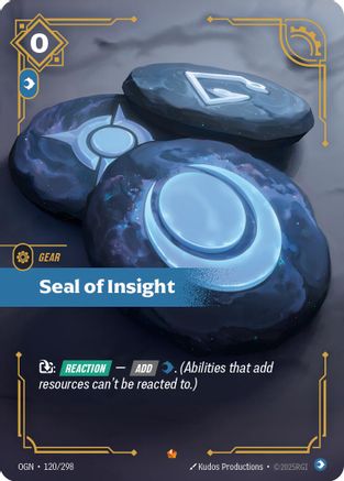Seal of Insight (120/298) - Riftbound - [Origins] Foil