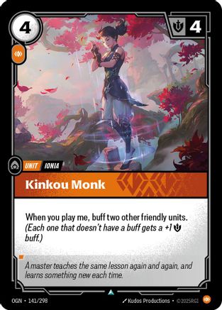 Kinkou Monk (141/298) - Riftbound - [Origins] Foil