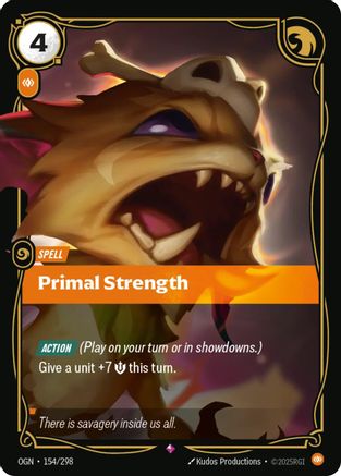 Primal Strength (154/298) - Riftbound - [Origins] Foil