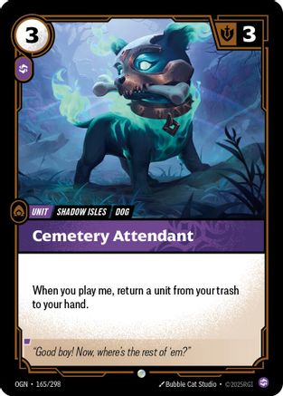 Cemetery Attendant (165/298) - Riftbound - [Origins]