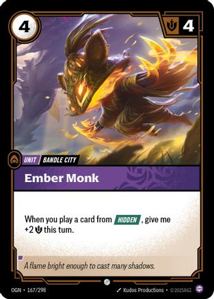Ember Monk (167/298) - Riftbound - [Origins] Foil