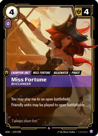 Miss Fortune - Buccaneer (193/298) - Riftbound - [Origins] Foil