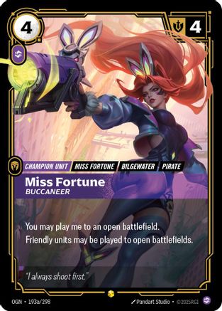 Miss Fortune - Buccaneer (Alternate Art) (193a/298) - Riftbound - [Origins] Foil