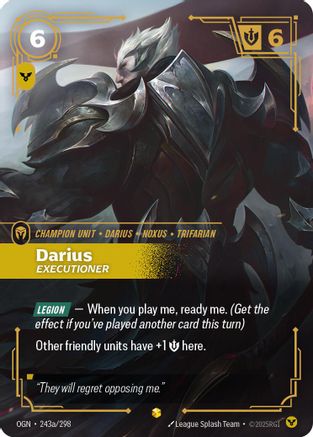 Darius - Executioner (Alternate Art) (243a/298) - Riftbound - [Origins] Foil