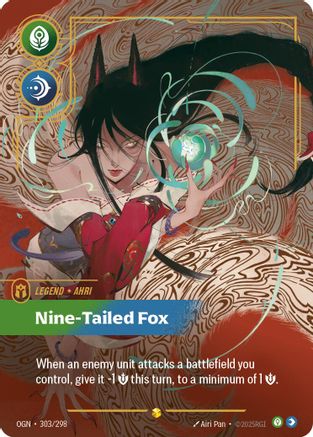 Ahri - Nine-Tailed Fox (Overnumbered) 303/298  - Foil Origins - Overnumbered