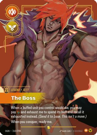 Sett - The Boss (Showcase) (310/298) - Riftbound - [Origins] Foil