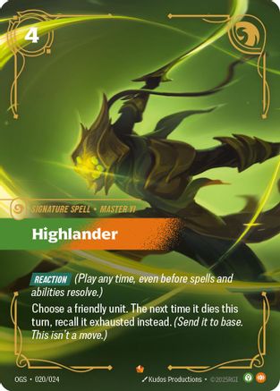 Highlander (020/024) - Riftbound - [Origins Proving Grounds]