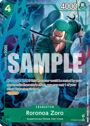 Roronoa Zoro - PRB02-006 (Alternate Art) (PRB02-006) - [Premium Booster -The Best- Vol. 2] Foil