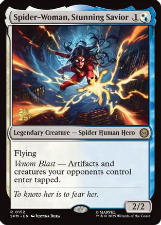 Spider-Woman, Stunning Savior  [Prerelease Cards] Foil