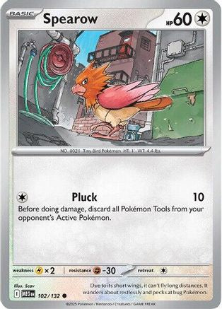 Spearow 102/132  - Reverse Holofoil ME01 Mega Evolution - Common