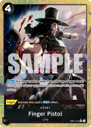 Finger Pistol (Alternate Art) (EB01-051) - [Premium Booster -The Best- Vol. 2] Foil