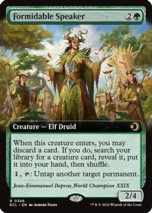 Formidable Speaker (Extended Art)  [Lorwyn Eclipsed] Foil