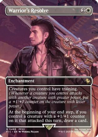 Warrior's Resolve (Borderless)  [Commander: FINAL FANTASY]
