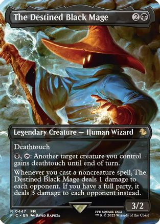 The Destined Black Mage (Borderless)  [Commander: FINAL FANTASY]