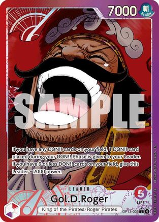Gol.D.Roger (003) (Alternate Art) (OP13-003) - [Carrying On His Will] Foil
