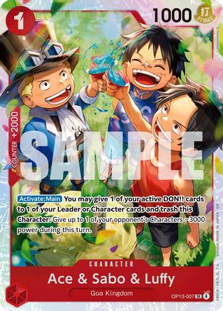 Ace & Sabo & Luffy (OP13-007) - [Carrying On His Will] Foil