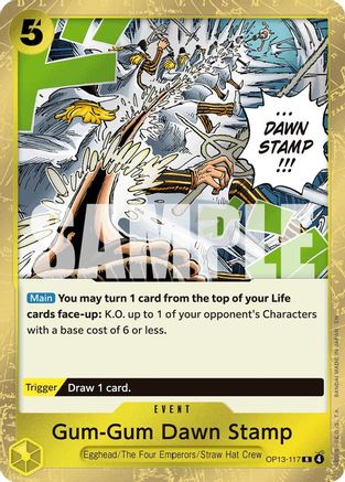 Gum-Gum Dawn Stamp (OP13-117) - [Carrying On His Will] Foil