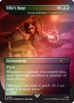 Ellie's Rage - Dictate of Erebos (Rainbow Foil)  [Secret Lair Drop Series] Foil