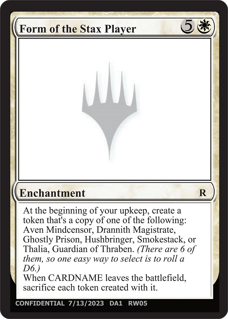 Form of the Stax Player  [Unknown Event]