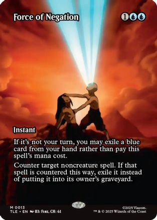 Force of Negation (Borderless)  [Avatar: The Last Airbender: Eternal-Legal] Foil