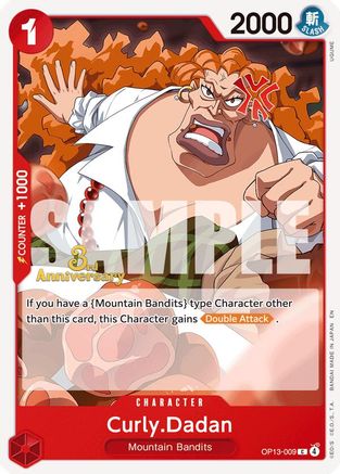 Curly.Dadan (OP13-009) - [Carrying On His Will: 3rd Anniversary Tournament Cards]