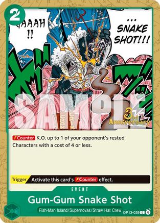 Gum-Gum Snake Shot (OP13-039) - [Carrying On His Will: 3rd Anniversary Tournament Cards]