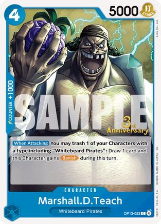 Marshall.D.Teach (OP13-053) - [Carrying On His Will: 3rd Anniversary Tournament Cards]