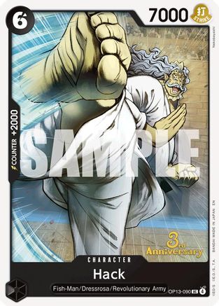 Hack (OP13-090) - [Carrying On His Will: 3rd Anniversary Tournament Cards]
