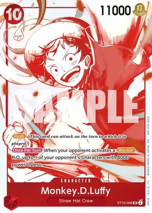 Monkey.D.Luffy - ST10-006 (3rd Anniversary Treasure Campaign Pack) (ST10-006) - [One Piece Promotion Cards] Foil