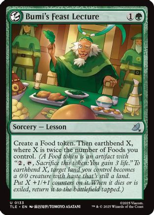 Bumi's Feast Lecture  [Avatar: The Last Airbender: Eternal-Legal]