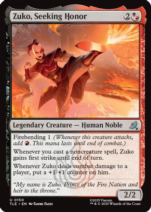 Zuko, Seeking Honor  [Avatar: The Last Airbender: Eternal-Legal] Foil
