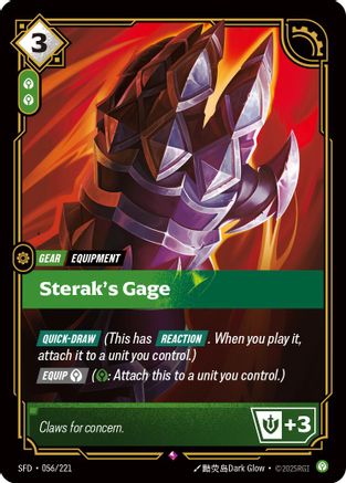 Sterak's Gage (056/221) - Riftbound - [Spiritforged] Foil