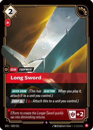 Long Sword (022/221) - Riftbound - [Spiritforged] Foil