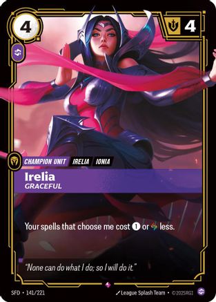 Irelia - Graceful (141/221) - Riftbound - [Spiritforged] Foil