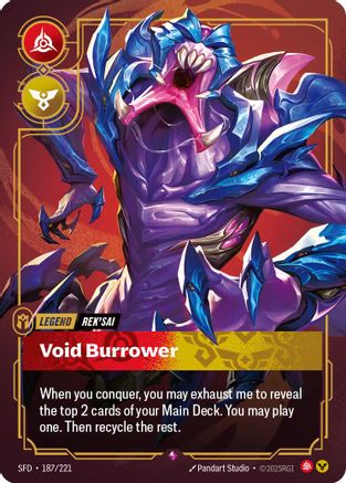 Rek'sai - Void Burrower (187/221) - Riftbound - [Spiritforged] Foil