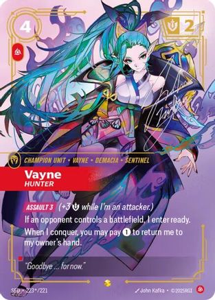 Vayne - Hunter (Signature) (223*/221) - Riftbound - [Spiritforged] Foil