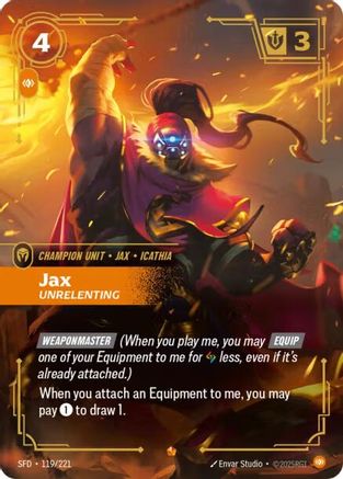 Jax - Unrelenting (119/221) - Riftbound - [Spiritforged] Foil