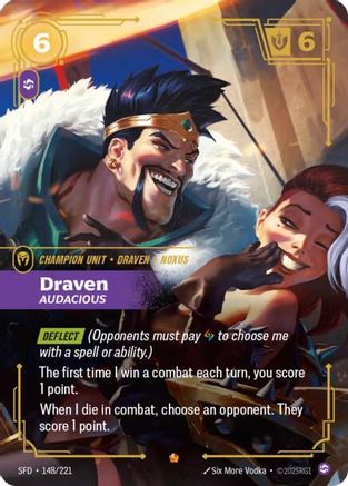 Draven - Audacious (148/221) - Riftbound - [Spiritforged] Foil