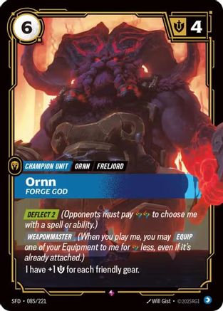 Ornn - Forge God (085/221) - Riftbound - [Spiritforged] Foil