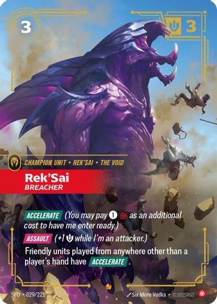Rek'Sai - Breacher (029/221) - Riftbound - [Spiritforged] DOES NOT EXIST STOREPASS ERROR