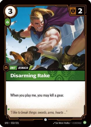 Disarming Rake (032/221) - Riftbound - [Spiritforged] Foil