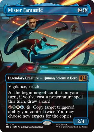 Mister Fantastic (Borderless)  [Commander: Marvel Super Heroes] Foil
