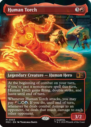Human Torch (Borderless)  [Commander: Marvel Super Heroes]