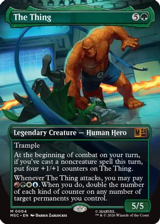 The Thing (Borderless)  [Commander: Marvel Super Heroes] Foil