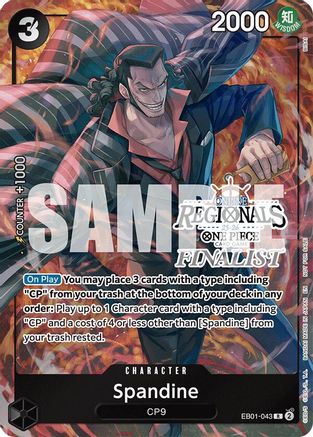 Spandine (Online Regional Finalist Card Set 2025 Vol.1) (EB01-043) - [One Piece Promotion Cards] Foil